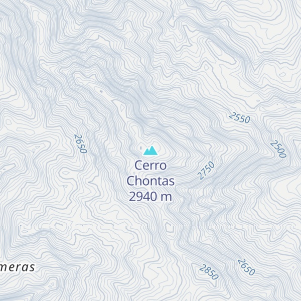 Map of Cerro Chontas
