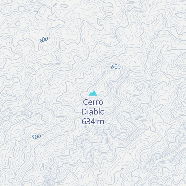 Map of Cerro Diablo
