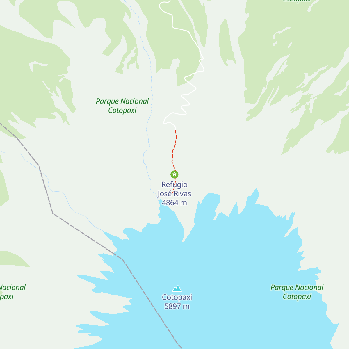 Refugio José Rivas map