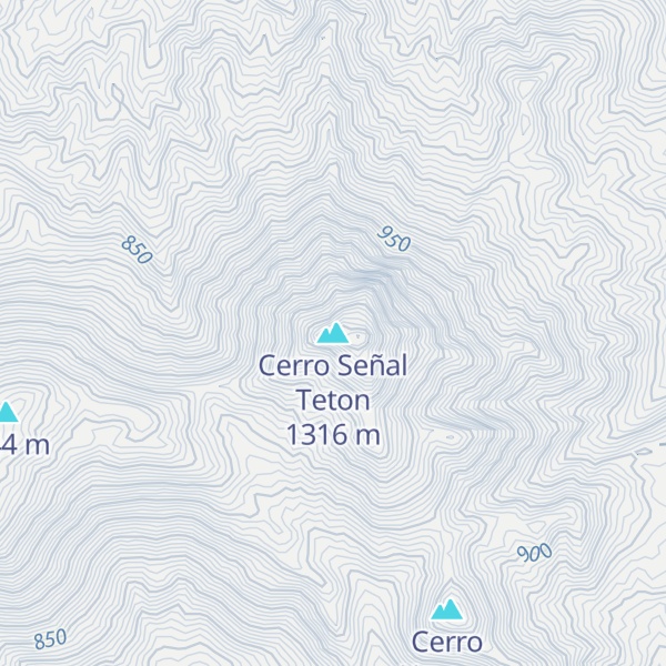 Map of Cerro Señal Teton