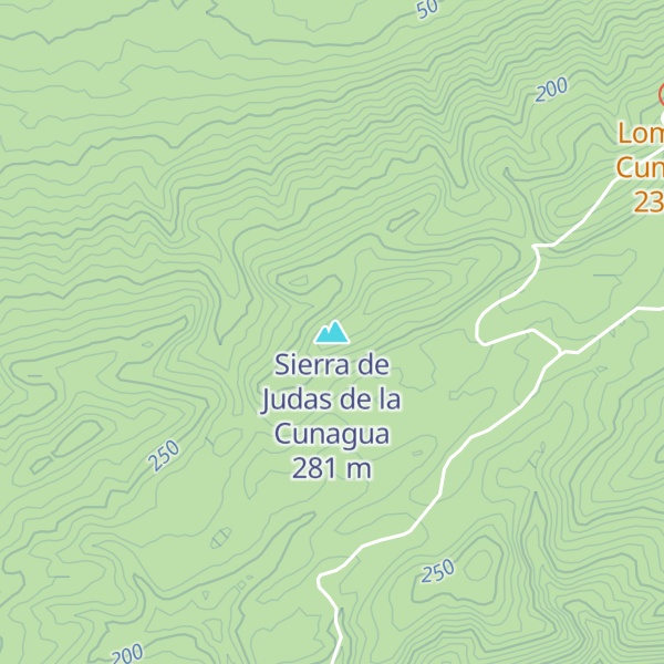Map of Sierra de Judas de la Cunagua