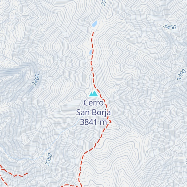 Map of Cerro San Borja
