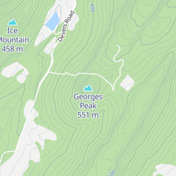 Map of Georges Peak