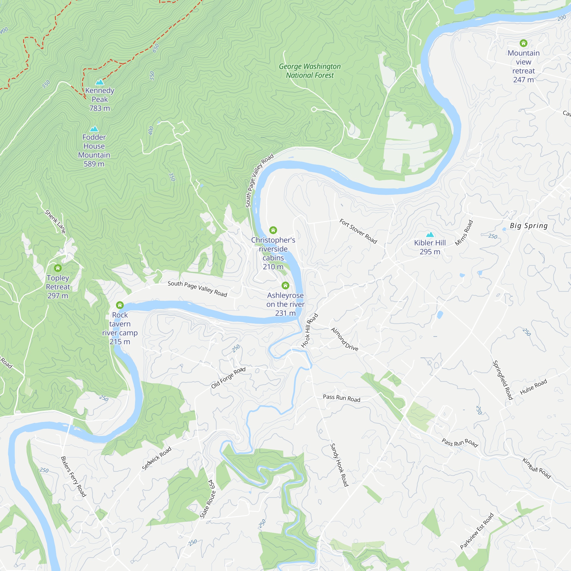 Ashleyrose on the river map