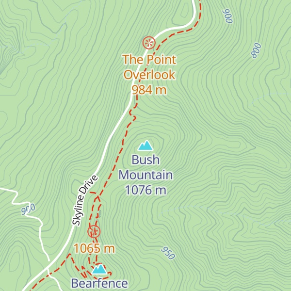 Map of Bush Mountain