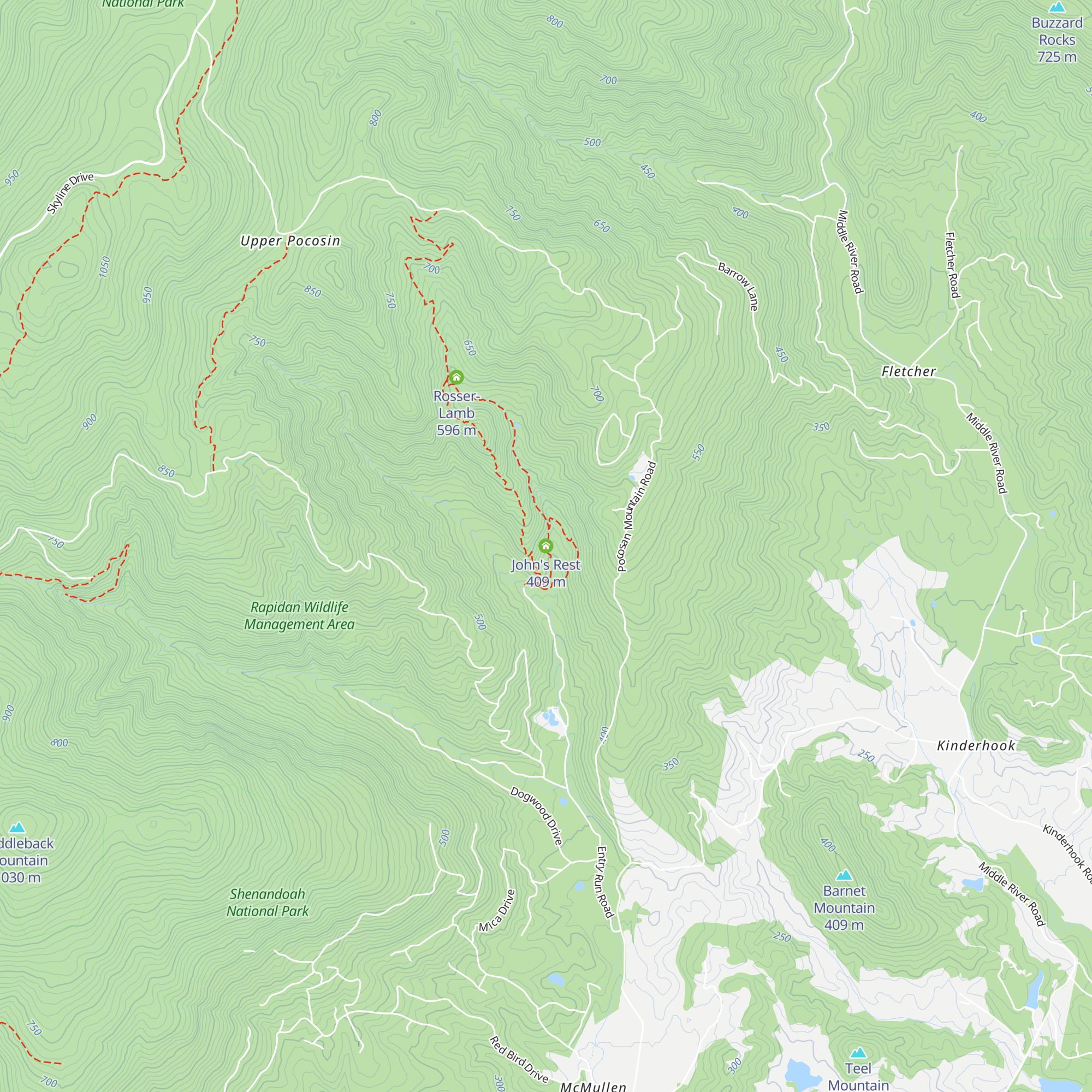 John's Rest map