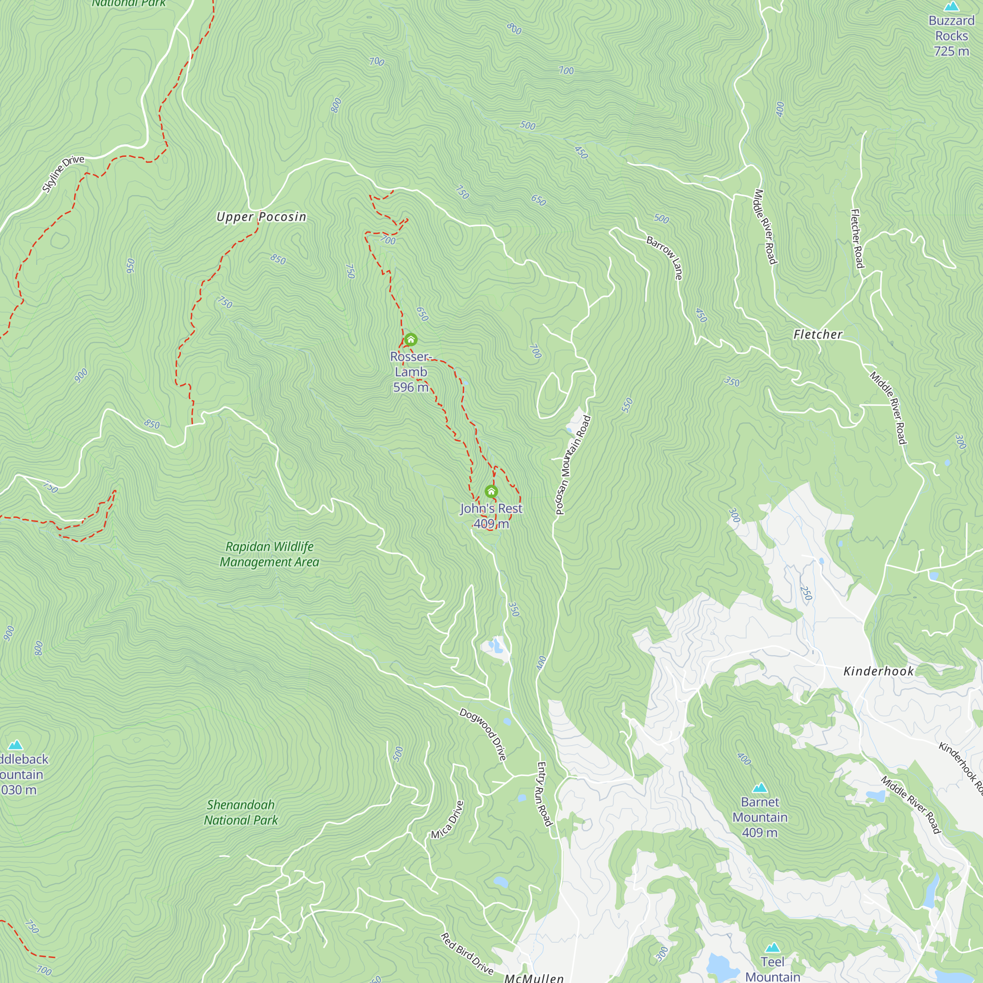 John's Rest map