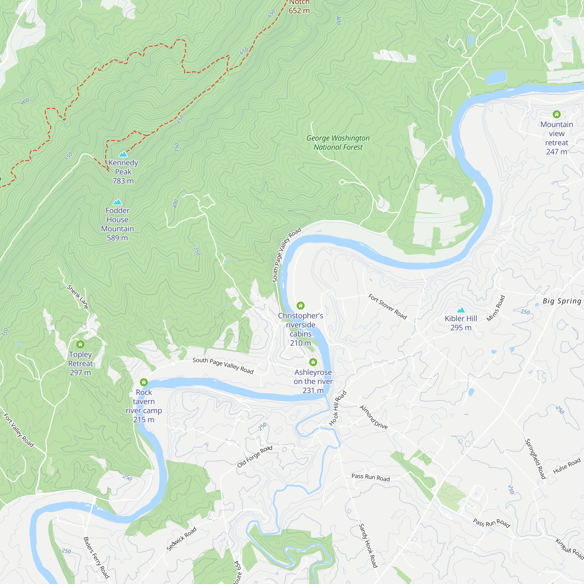 Above the riversedge map