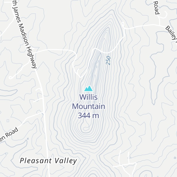 Map of Willis Mountain