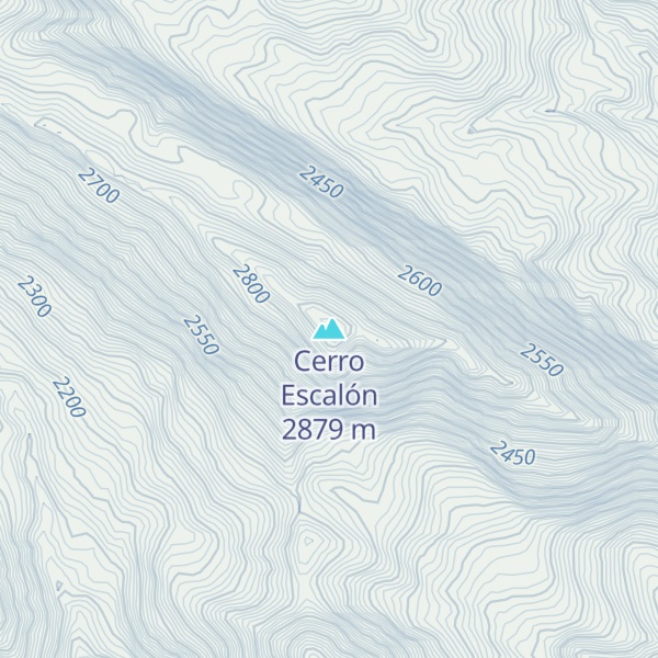 Map of Cerro Escalón