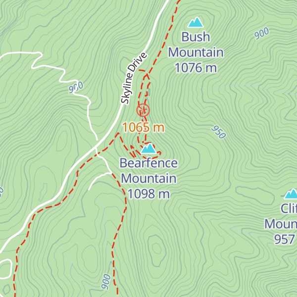 Map of Bearfence Mountain