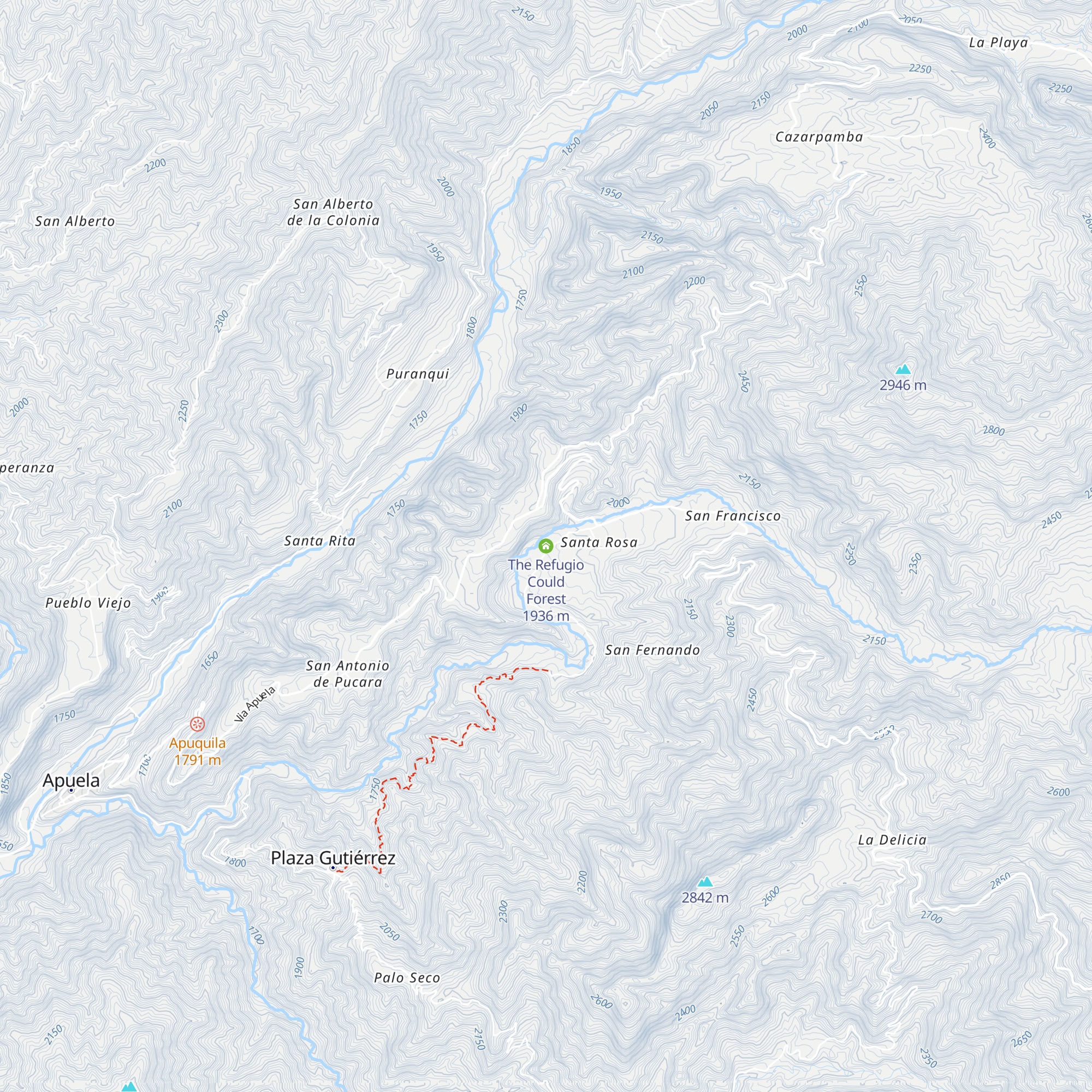 The Refugio Could Forest map
