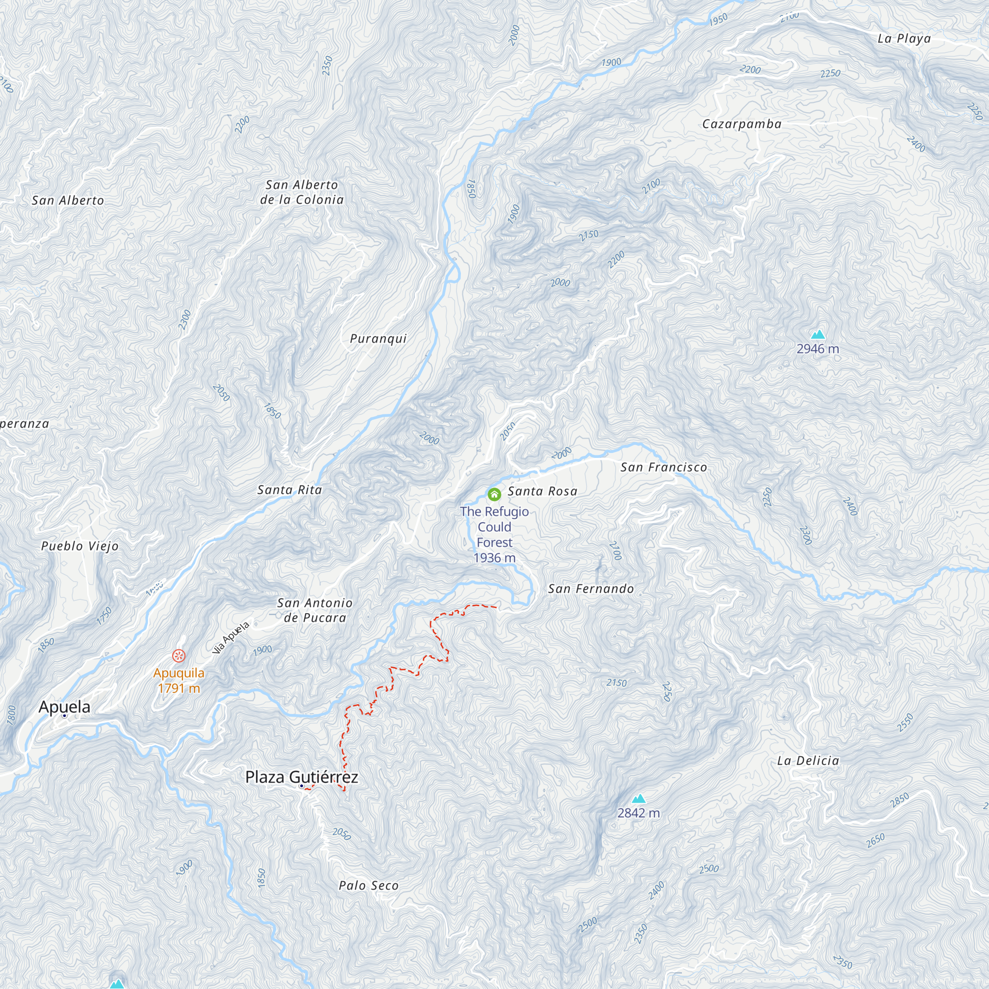 The Refugio Could Forest map