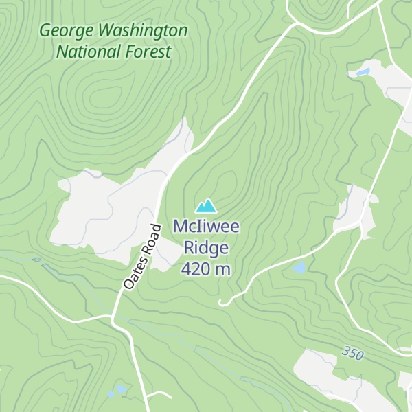 Map of McIiwee Ridge