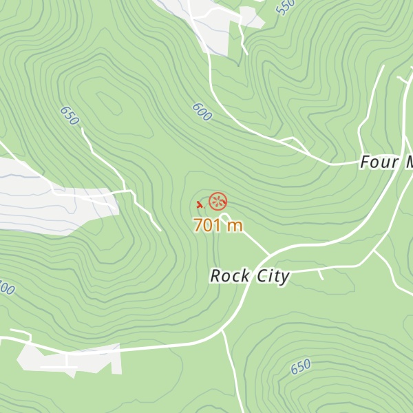 Map of Rock City Natural Bridge