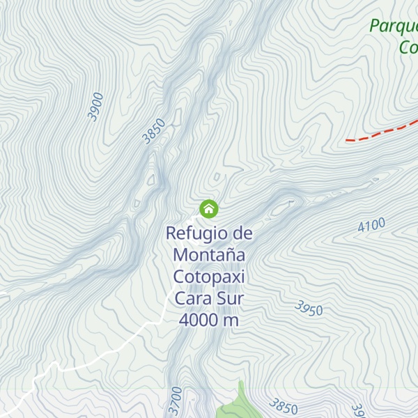Map of Refugio de Montaña Cotopaxi Cara Sur