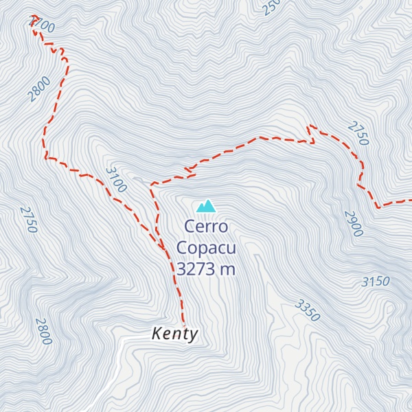 Map of Cerro Copacu