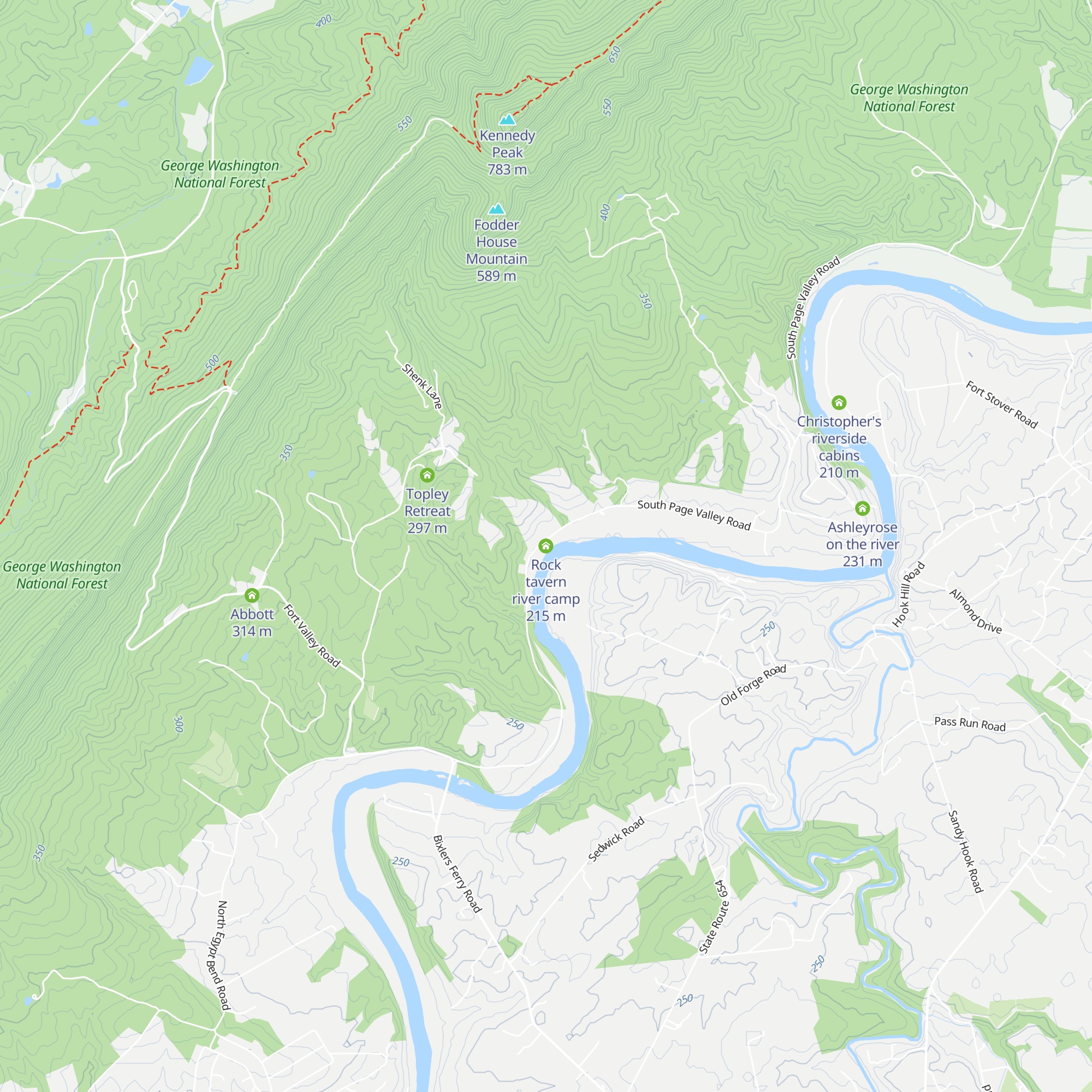 Rock tavern river camp map