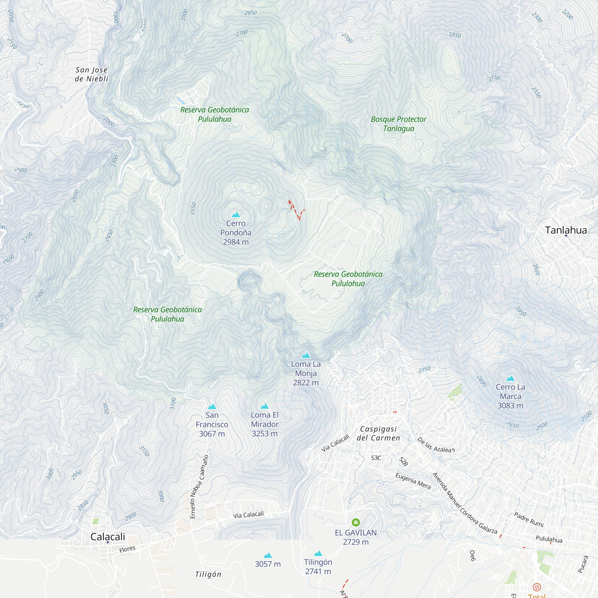 Hacienda Pululahua map