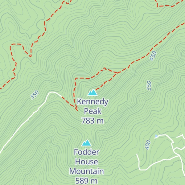 Map of Kennedy Peak