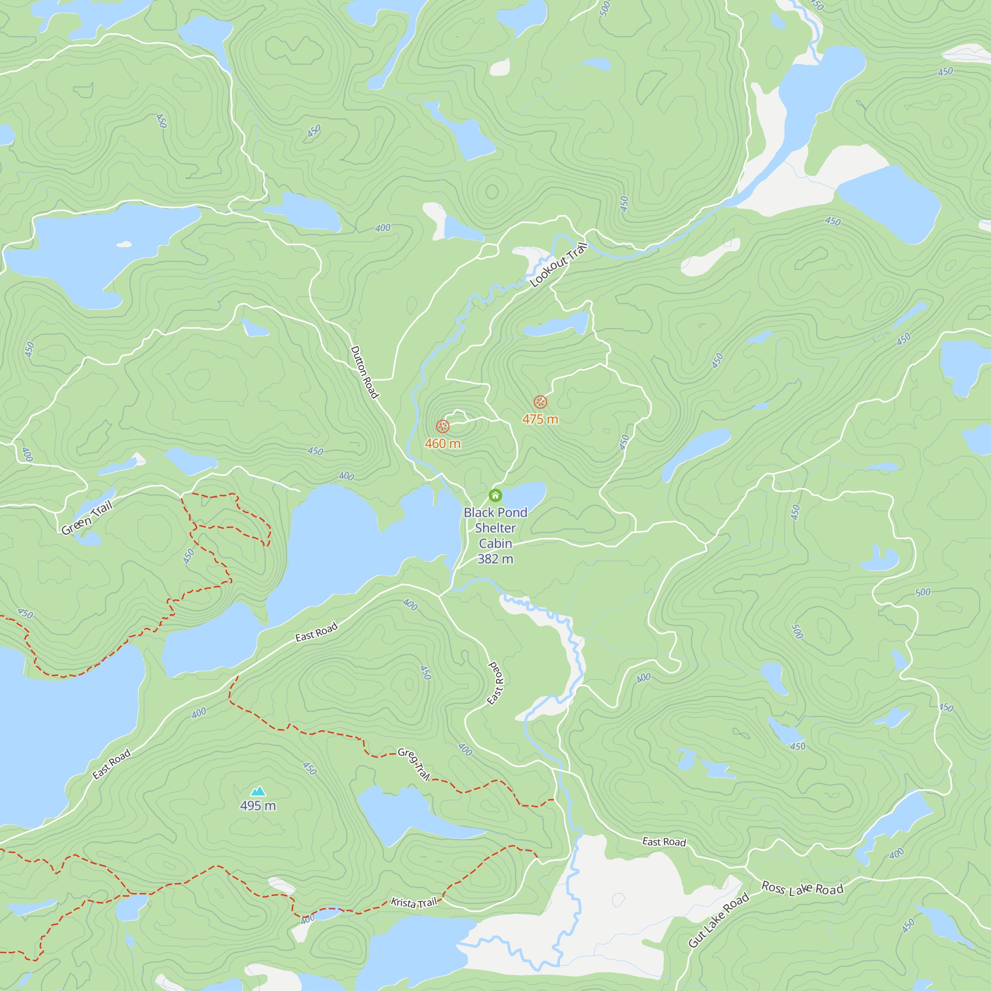 Black Pond Shelter Cabin map