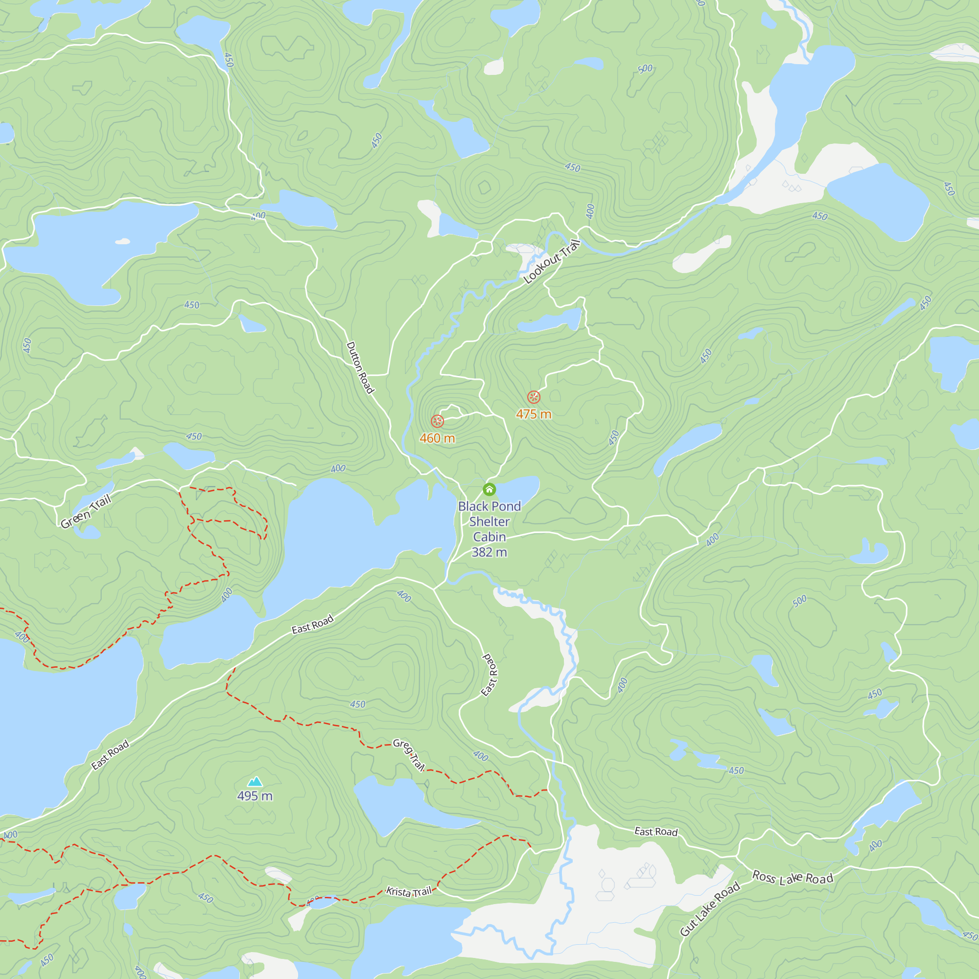 Black Pond Shelter Cabin map