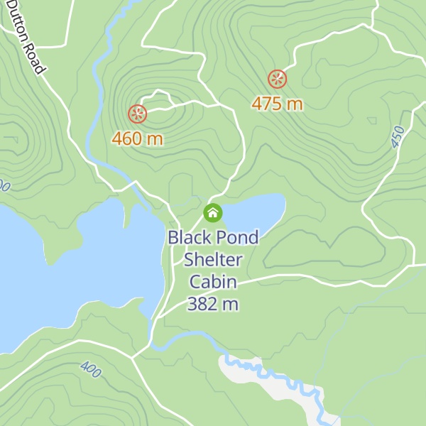 Map of Black Pond Shelter Cabin