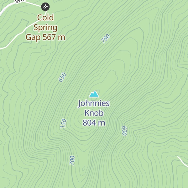 Map of Johnnies Knob