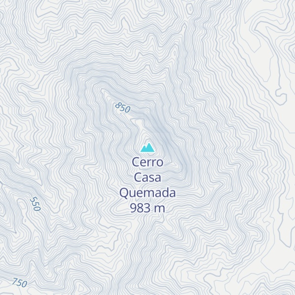 Map of Cerro Casa Quemada