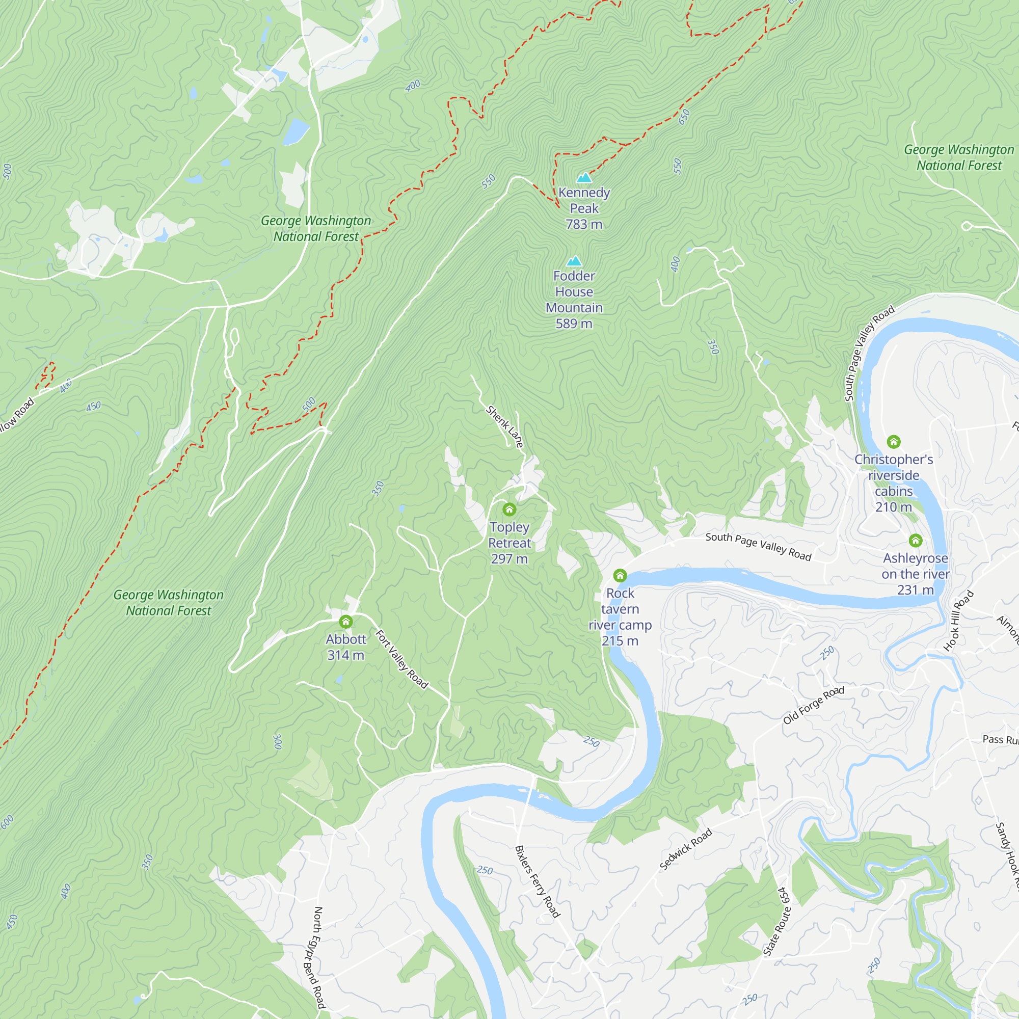 Topley Retreat map