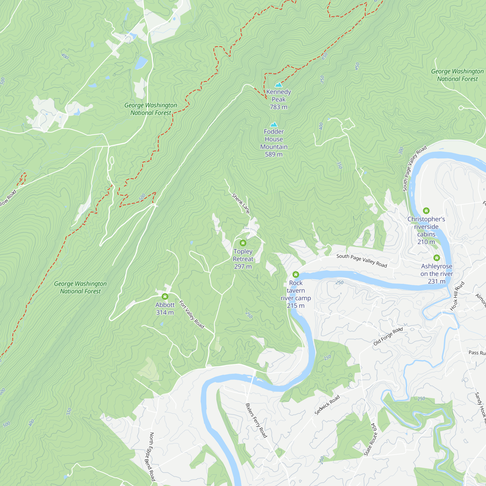 Topley Retreat map