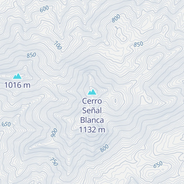 Map of Cerro Señal Blanca