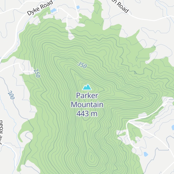 Map of Parker Mountain