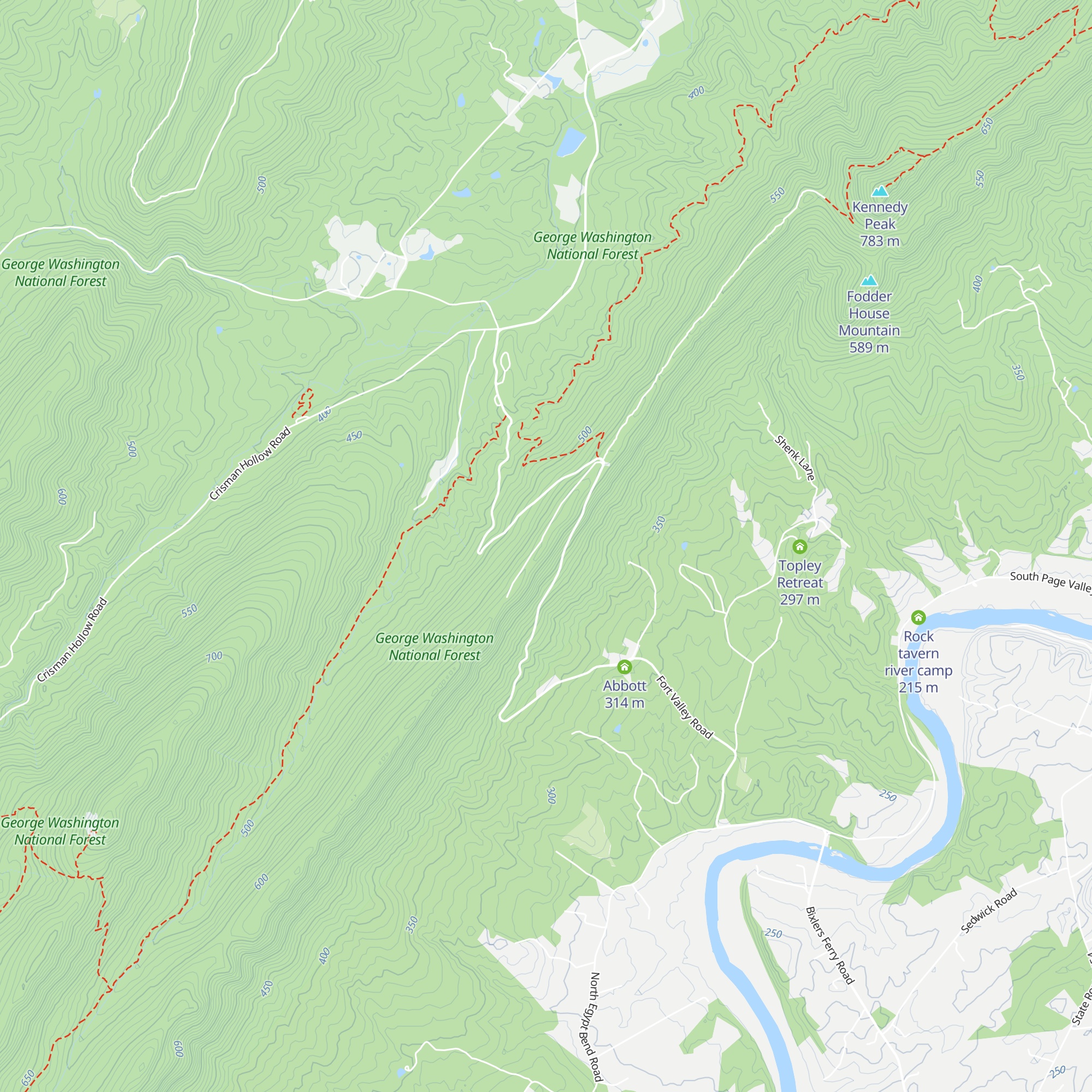 Mountain Top Getaway map