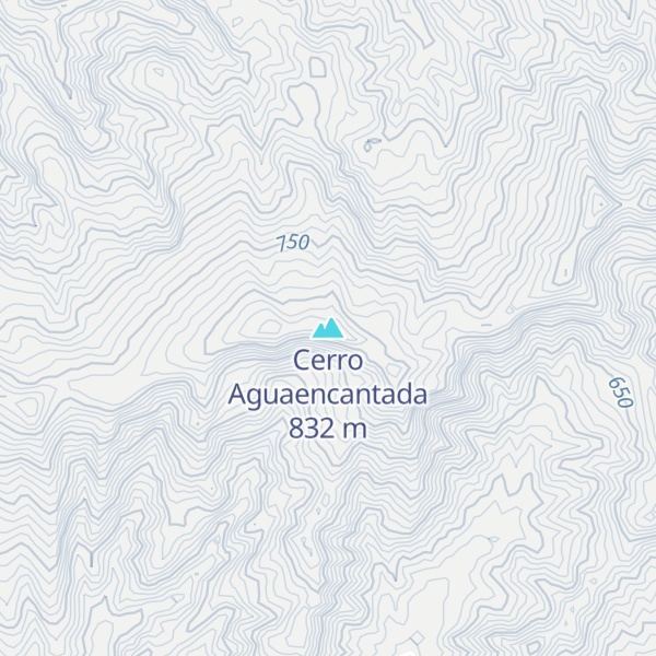 Map of Cerro Aguaencantada