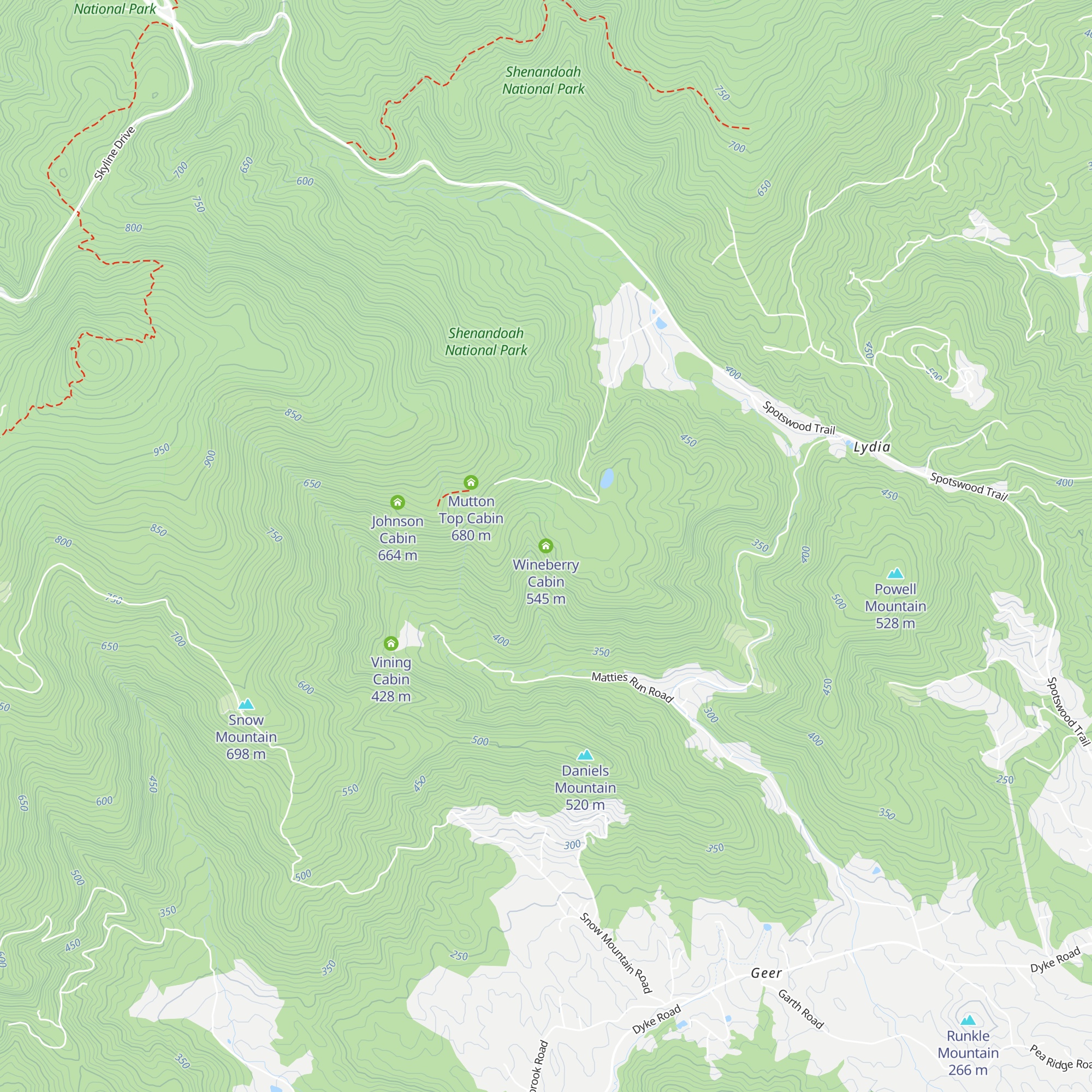 Wineberry Cabin map