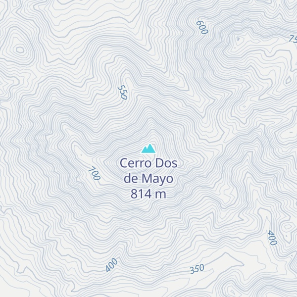 Map of Cerro Dos de Mayo