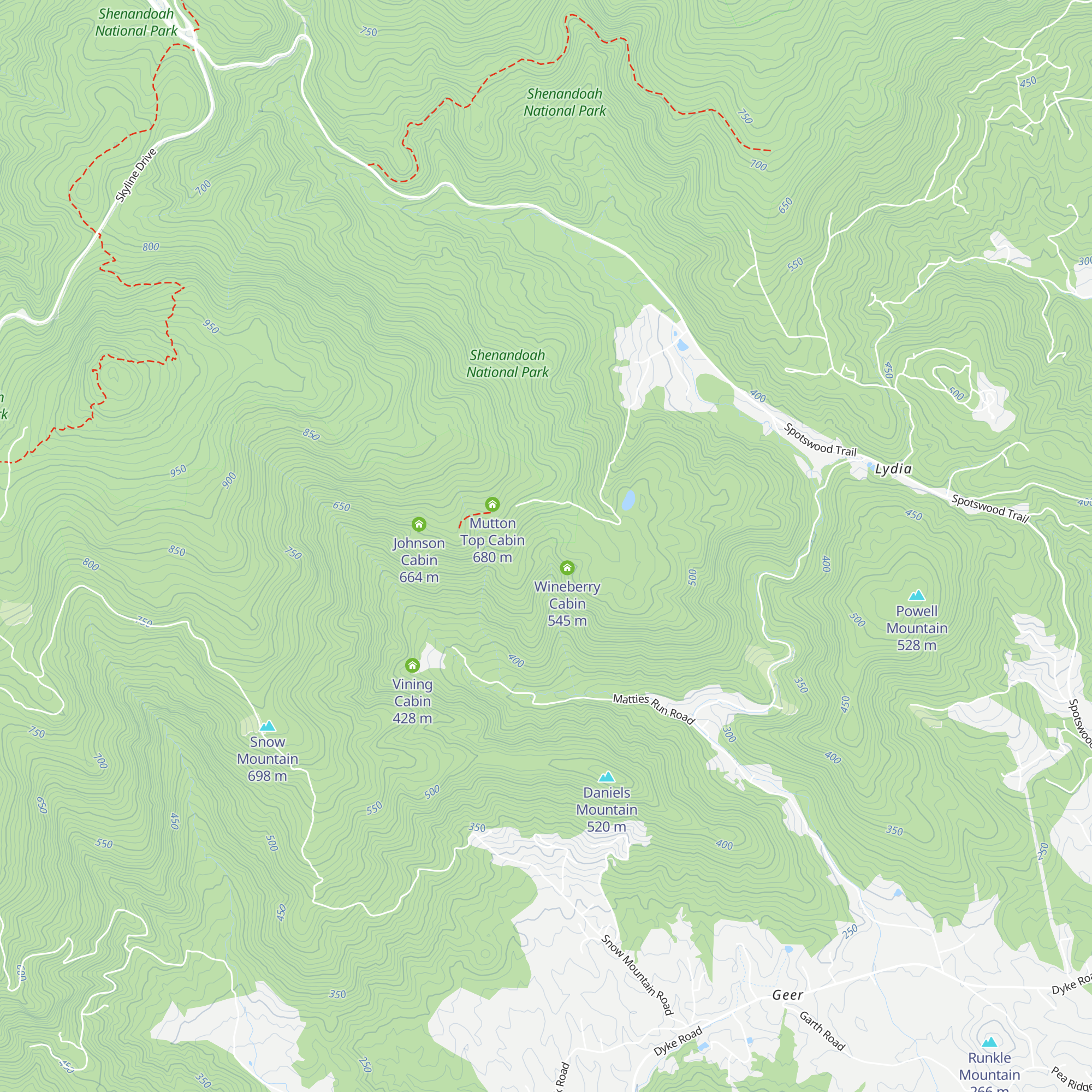 Butternut Cabin map