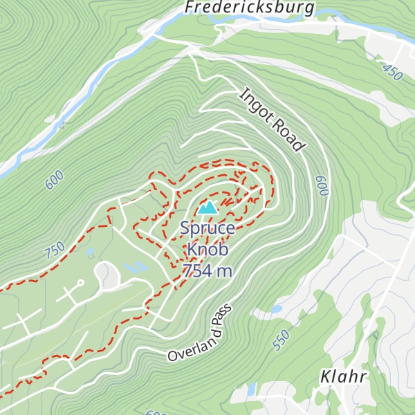 Map of Spruce Knob