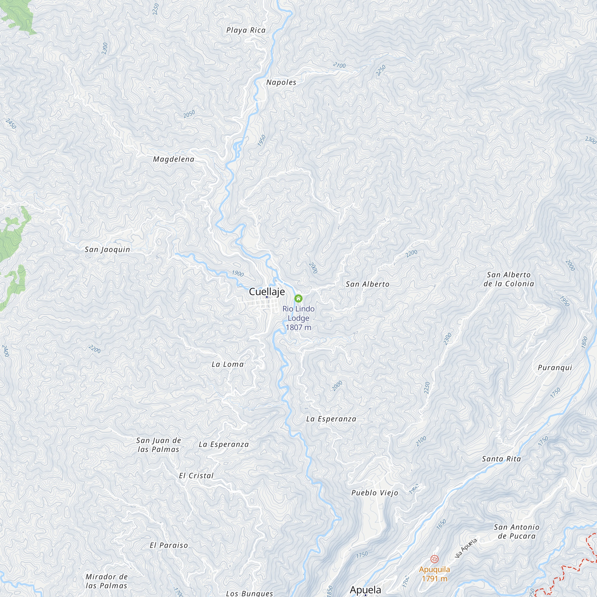 Rio Lindo Lodge map