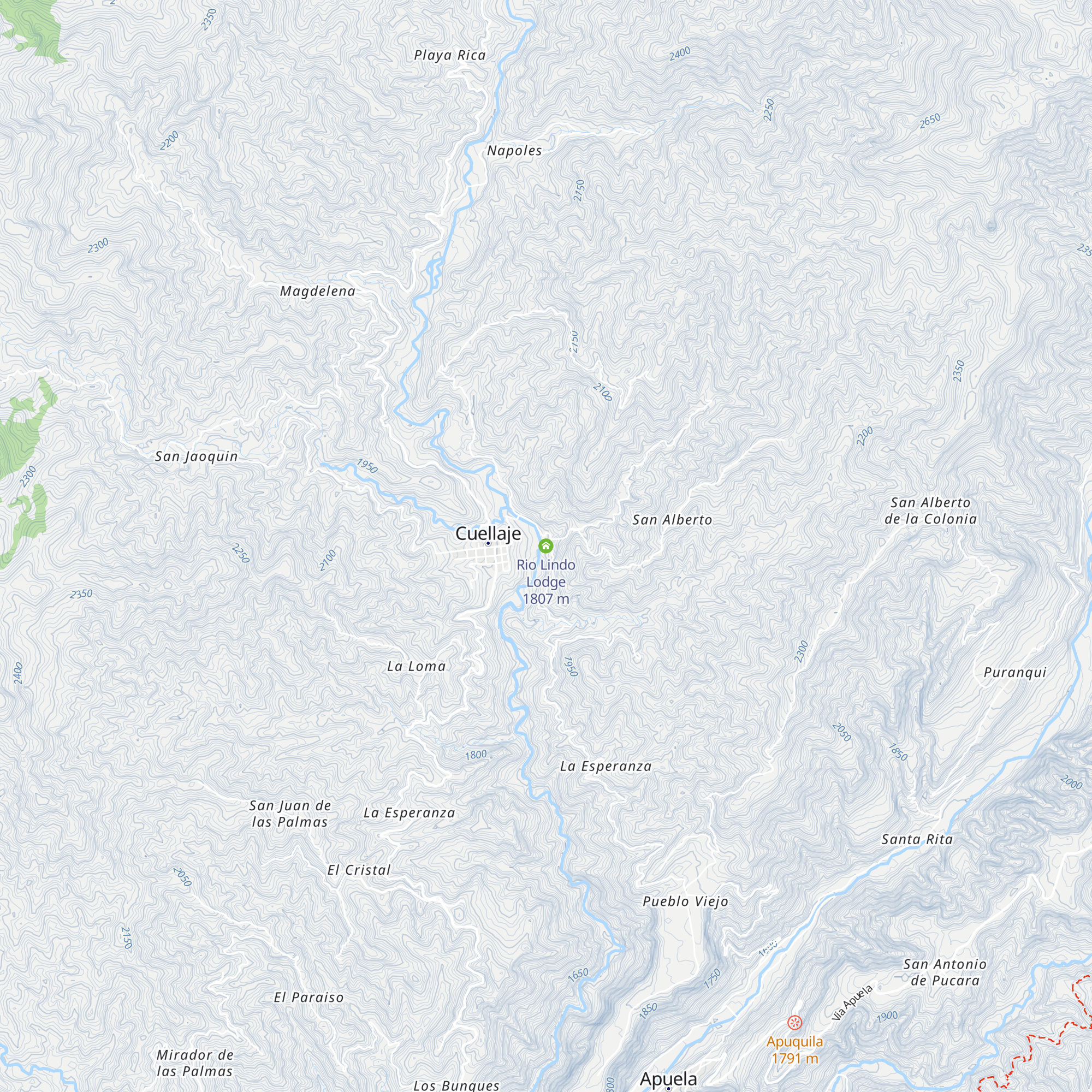 Rio Lindo Lodge map