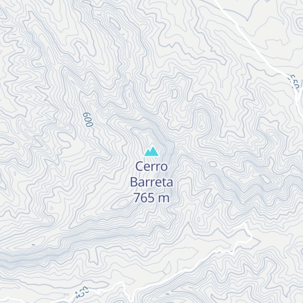 Map of Cerro Barreta