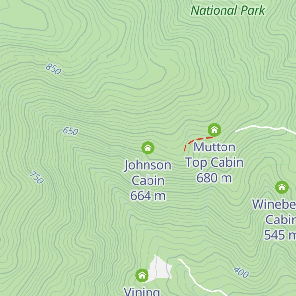 Map of Johnson Cabin