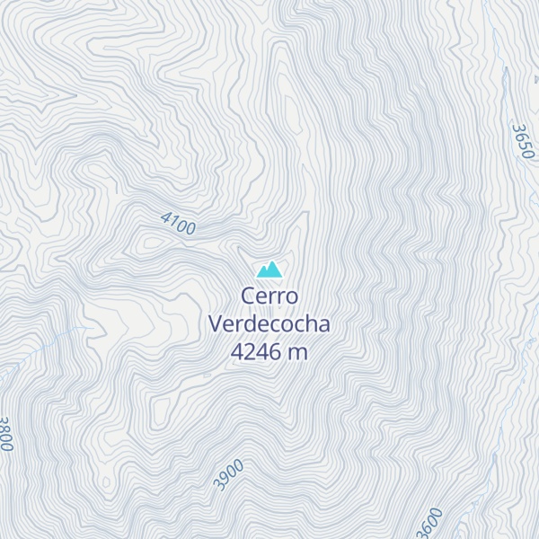 Map of Cerro Verdecocha