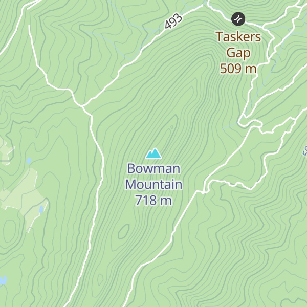 Map of Bowman Mountain