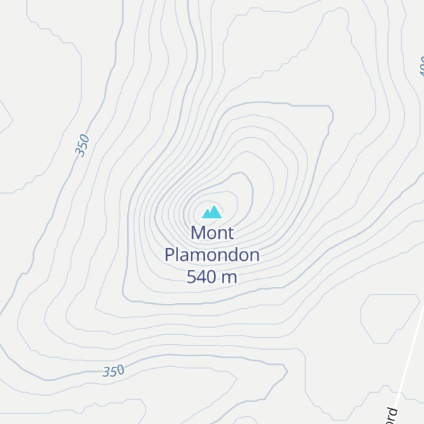 Map of Mont Plamondon