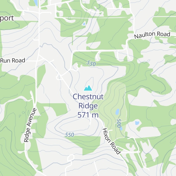 Map of Chestnut Ridge