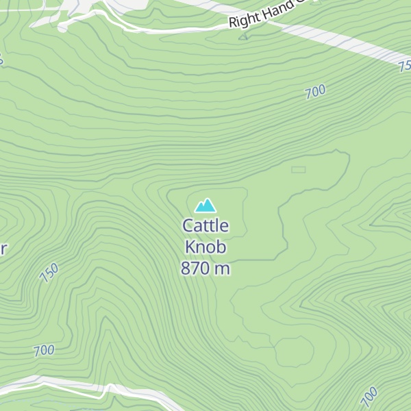 Map of Cattle Knob