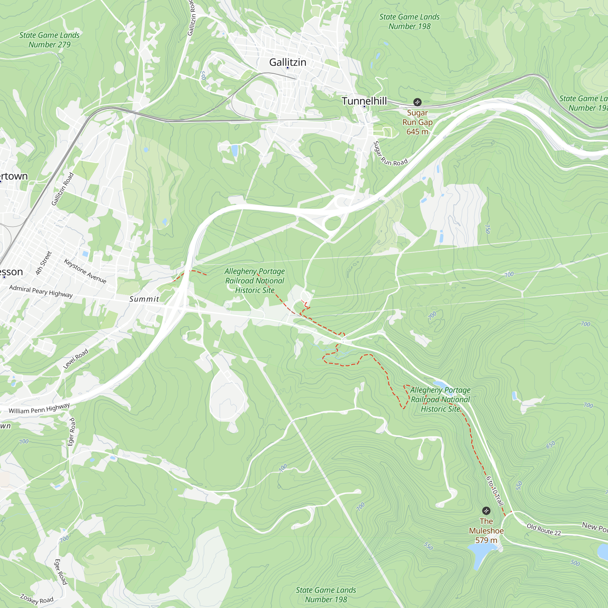 Allegheny Portage Railroad NHS Visitors Center map