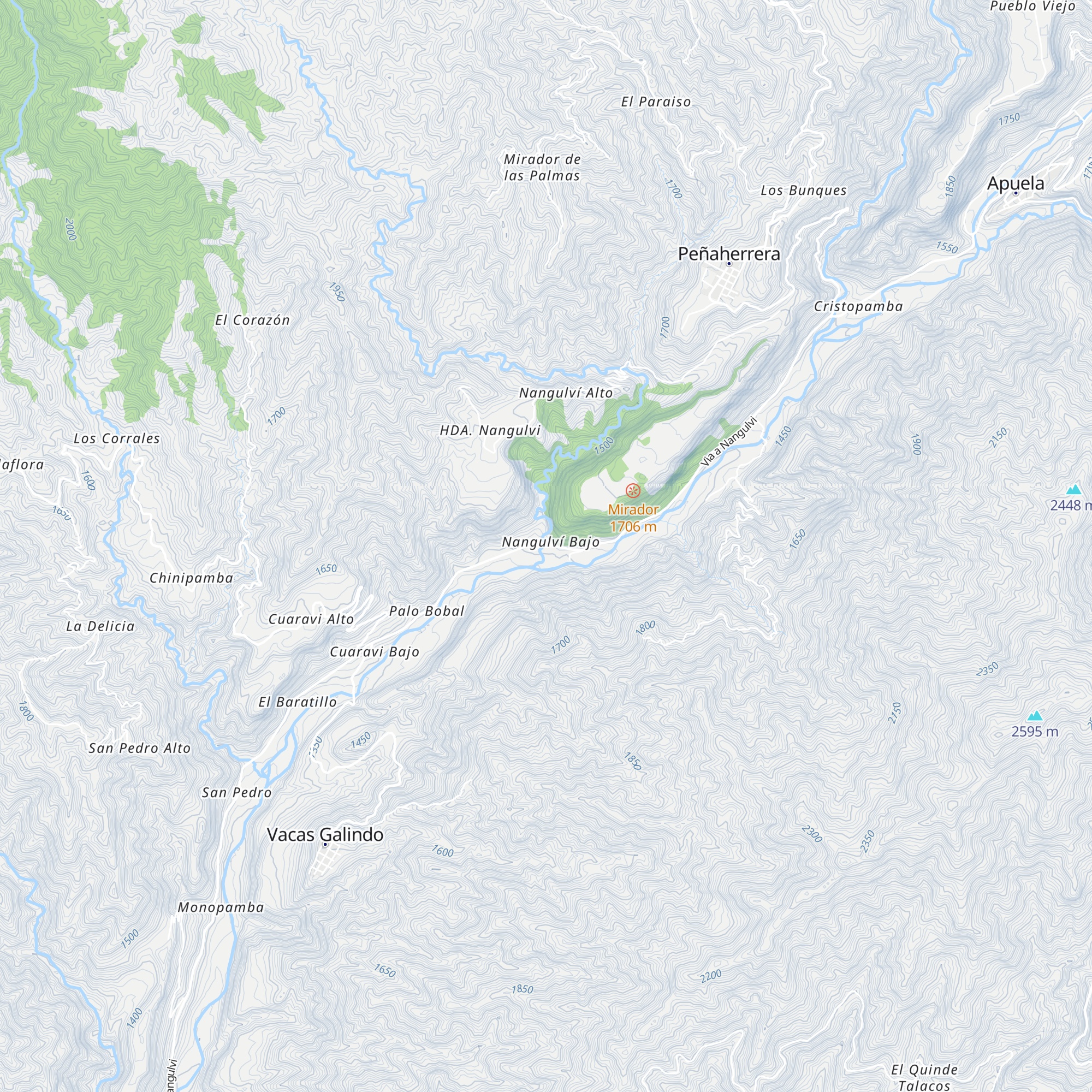 Cabañas INTAG map